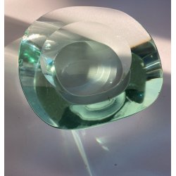 SVUOTA TASCHE BOWL CRISTALLO MOLATO FONTANA ARTE FIRMATA 'FX' 1950's