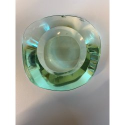 SVUOTA TASCHE BOWL CRISTALLO MOLATO FONTANA ARTE FIRMATA 'FX' 1950's