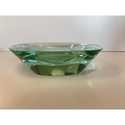 SVUOTA TASCHE BOWL CRISTALLO MOLATO FONTANA ARTE FIRMATA 'FX' 1950's