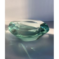 SVUOTA TASCHE BOWL CRISTALLO MOLATO FONTANA ARTE FIRMATA 'FX' 1950's