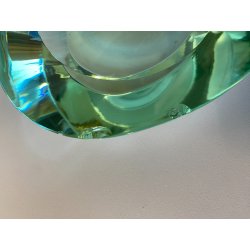 SVUOTA TASCHE BOWL CRISTALLO MOLATO FONTANA ARTE FIRMATA 'FX' 1950's