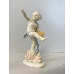 4 FIGURE PORCELLANA Metzler & Ortloff CHERUBINI PUTTI QUATTRO STAGIONI GERMANY