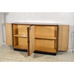 CREDENZA ART DEC­Ò MOBILE BAR ANNI 40 SIDEBOARD VINTAGE LEGNO NOCE DISPENSA