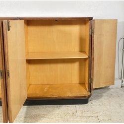 CREDENZA ART DEC­Ò MOBILE BAR ANNI 40 SIDEBOARD VINTAGE LEGNO NOCE DISPENSA