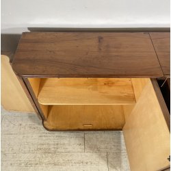CREDENZA ART DEC­Ò MOBILE BAR ANNI 40 SIDEBOARD VINTAGE LEGNO NOCE DISPENSA