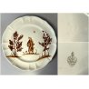 PIATTO DECORATIVO CERAMICA SCI LAVENO Guido Andlovitz  FIGURE VECCHIA MILANO '30