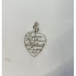 PIATTO DECORATIVO CERAMICA SCI LAVENO Guido Andlovitz  FIGURE VECCHIA MILANO '30