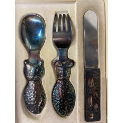 SET POSATE BIMBO DESIGN Roux-Marquand ORFEVRE FRANCE SILVERPLATED '900