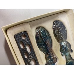 SET POSATE BIMBO DESIGN Roux-Marquand ORFEVRE FRANCE SILVERPLATED '900