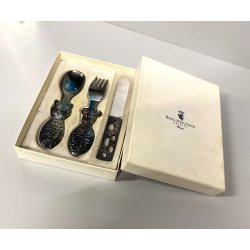 SET POSATE BIMBO DESIGN Roux-Marquand ORFEVRE FRANCE SILVERPLATED '900