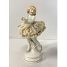 FIGURA STATUINA PORCELLANA BALLERINA TUTU  12498/18 PIZZO DRESDA 12cm/h GERMANY
