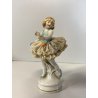 FIGURA STATUINA PORCELLANA BALLERINA TUTU  12498/18 PIZZO DRESDA 12cm/h GERMANY