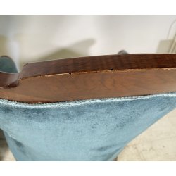 ANTICA COPPIA POLTRONA PRIMI 1900 LUIGI FILIPPO ARMCHAIR LEGNO STOFFA DIVANO