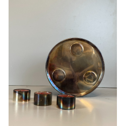 CHAUFFE-PLAT Claustra GALLIA Christofle DESIGN Lino Sabattini MODERNISTA FRANCIA