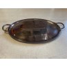 VASSOIO OVALE con MANICI "Cléry" Christofle PLATEAU ANSES 53x42cm FRANCIA '900