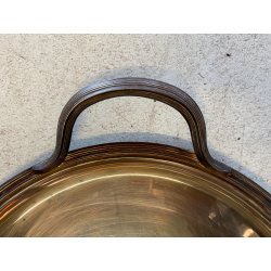 VASSOIO OVALE con MANICI "Cléry" Christofle PLATEAU ANSES 53x42cm FRANCIA '900