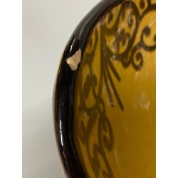 VASO CENTROTAVOLA OVALE CERAMICA MGA ALBISOLA DECORO MOTIVI FLOREALI ART DECO