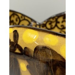 VASO CENTROTAVOLA OVALE CERAMICA MGA ALBISOLA DECORO MOTIVI FLOREALI ART DECO