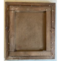 ANTICO DIPINTO OLIO TELA RITRATTO BAMBINO BIONDO FOULARD BIANCO EPOCA '800/'900