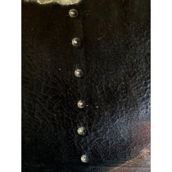 ANTICO DIPINTO OLIO TELA RITRATTO BAMBINO BIONDO FOULARD BIANCO EPOCA '800/'900