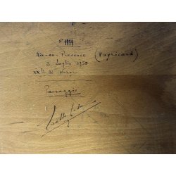 QUADRO DIPINTO OLIO Eraldo Coda  PAESAGGIO AIX EN PROVENCE Puyricard LUGLIO '50