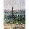 QUADRO DIPINTO OLIO Eraldo Coda  PAESAGGIO AIX EN PROVENCE Puyricard LUGLIO '50