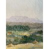 QUADRO DIPINTO OLIO Eraldo Coda  PAESAGGIO AIX EN PROVENCE Puyricard LUGLIO '50