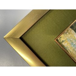 QUADRO DIPINTO OLIO Eraldo Coda  PAESAGGIO AIX EN PROVENCE Puyricard LUGLIO '50