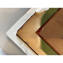 QUADRO DIPINTO OLIO Eraldo Coda  PAESAGGIO AIX EN PROVENCE Puyricard LUGLIO '50