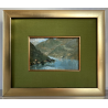 QUADRO DIPINTO OLIO Eraldo Coda  PAESAGGIO LACUSTRE Torno LAGO COMO 1940