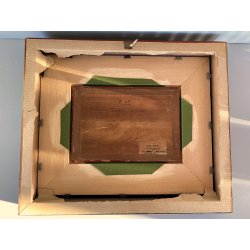 QUADRO DIPINTO OLIO Eraldo Coda  PAESAGGIO LACUSTRE Torno LAGO COMO 1940