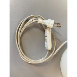 COPPIA LAMPADA TAVOLO VINTAGE ABATJOUR FUNGO VETRO MURANO OPALINO ø 17 x 19 cm/h