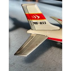 GIOCO LATTA VINTAGE AEREO FRICTION Jet Airliner BOEING MF-833 FUNZIONA CHINA '60