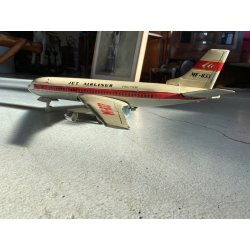 GIOCO LATTA VINTAGE AEREO FRICTION Jet Airliner BOEING MF-833 FUNZIONA CHINA '60