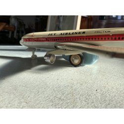 GIOCO LATTA VINTAGE AEREO FRICTION Jet Airliner BOEING MF-833 FUNZIONA CHINA '60