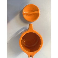 VINTAGE SET 5 pers DESIGN Franco Pozzi SERVIZIO THE CERAMICA ARANCIONE TEIERA 70