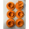 VINTAGE SET 5 pers DESIGN Franco Pozzi SERVIZIO THE CERAMICA ARANCIONE TEIERA 70
