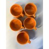 VINTAGE SET 5 pers DESIGN Franco Pozzi SERVIZIO THE CERAMICA ARANCIONE TEIERA 70