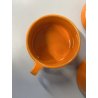 VINTAGE SET 5 pers DESIGN Franco Pozzi SERVIZIO THE CERAMICA ARANCIONE TEIERA 70