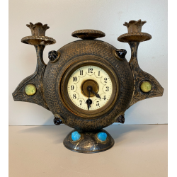 OROLOGIO DA CAMINO Junghans CLOCK CLOCHE ART NOUVEAU  NON funziona ø 23 cm/h