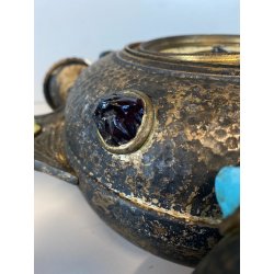 OROLOGIO DA CAMINO Junghans CLOCK CLOCHE ART NOUVEAU  NON funziona ø 23 cm/h