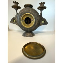 OROLOGIO DA CAMINO Junghans CLOCK CLOCHE ART NOUVEAU  NON funziona ø 23 cm/h