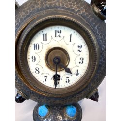 OROLOGIO DA CAMINO Junghans CLOCK CLOCHE ART NOUVEAU  NON funziona ø 23 cm/h