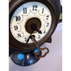 OROLOGIO DA CAMINO Junghans CLOCK CLOCHE ART NOUVEAU  NON funziona ø 23 cm/h