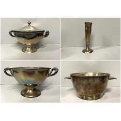 LOTTO 4 pz SERVIZIO Krupp Berndorf Milano DESIGN Gio Ponti ALPACCA ARGENTATA '50