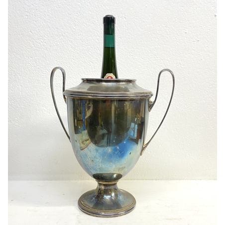 COPPA SECCHIELLO per CHAMPAGNE F.lli Broggi MILANO METALLO ARGENTATO ART DECO