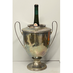 COPPA SECCHIELLO per CHAMPAGNE F.lli Broggi MILANO METALLO ARGENTATO ART DECO