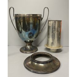 COPPA SECCHIELLO per CHAMPAGNE F.lli Broggi MILANO METALLO ARGENTATO ART DECO