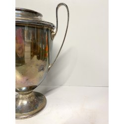 COPPA SECCHIELLO per CHAMPAGNE F.lli Broggi MILANO METALLO ARGENTATO ART DECO