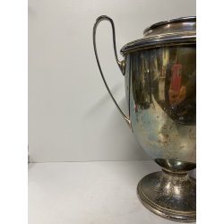 COPPA SECCHIELLO per CHAMPAGNE F.lli Broggi MILANO METALLO ARGENTATO ART DECO